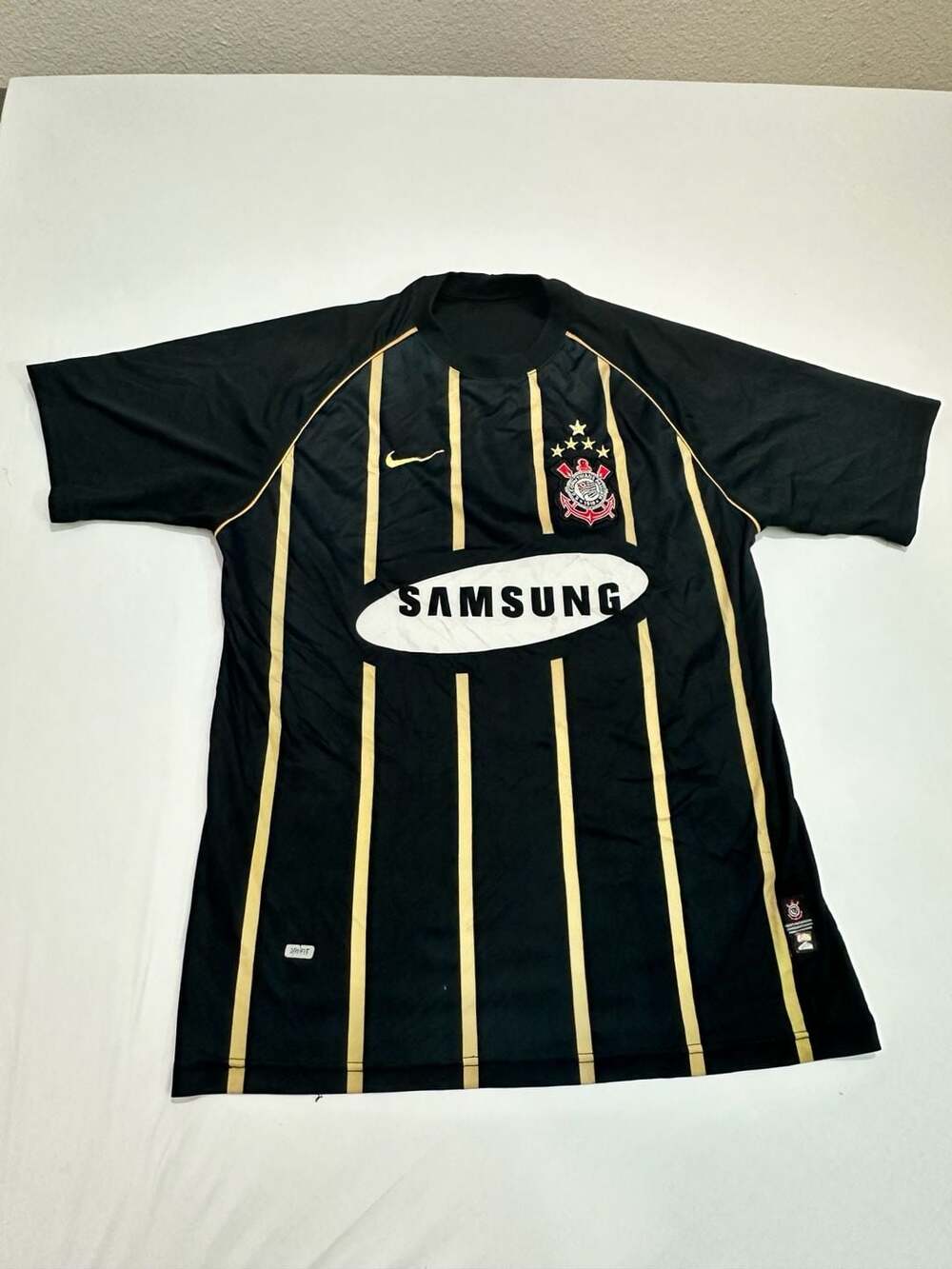 Nike Corinthians Paulista Samsung Black Gold Soccer Jersey #9 Adult Men’s M